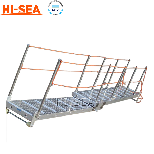 Marine Aluminium Telescopic Flat Wharf Ladder